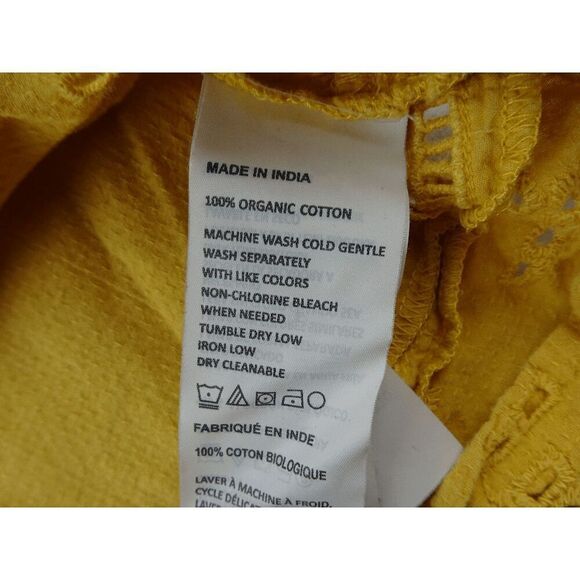 PrAna 100% Organic Cotton Women Yellow Top Size L - Picture 6 of 9